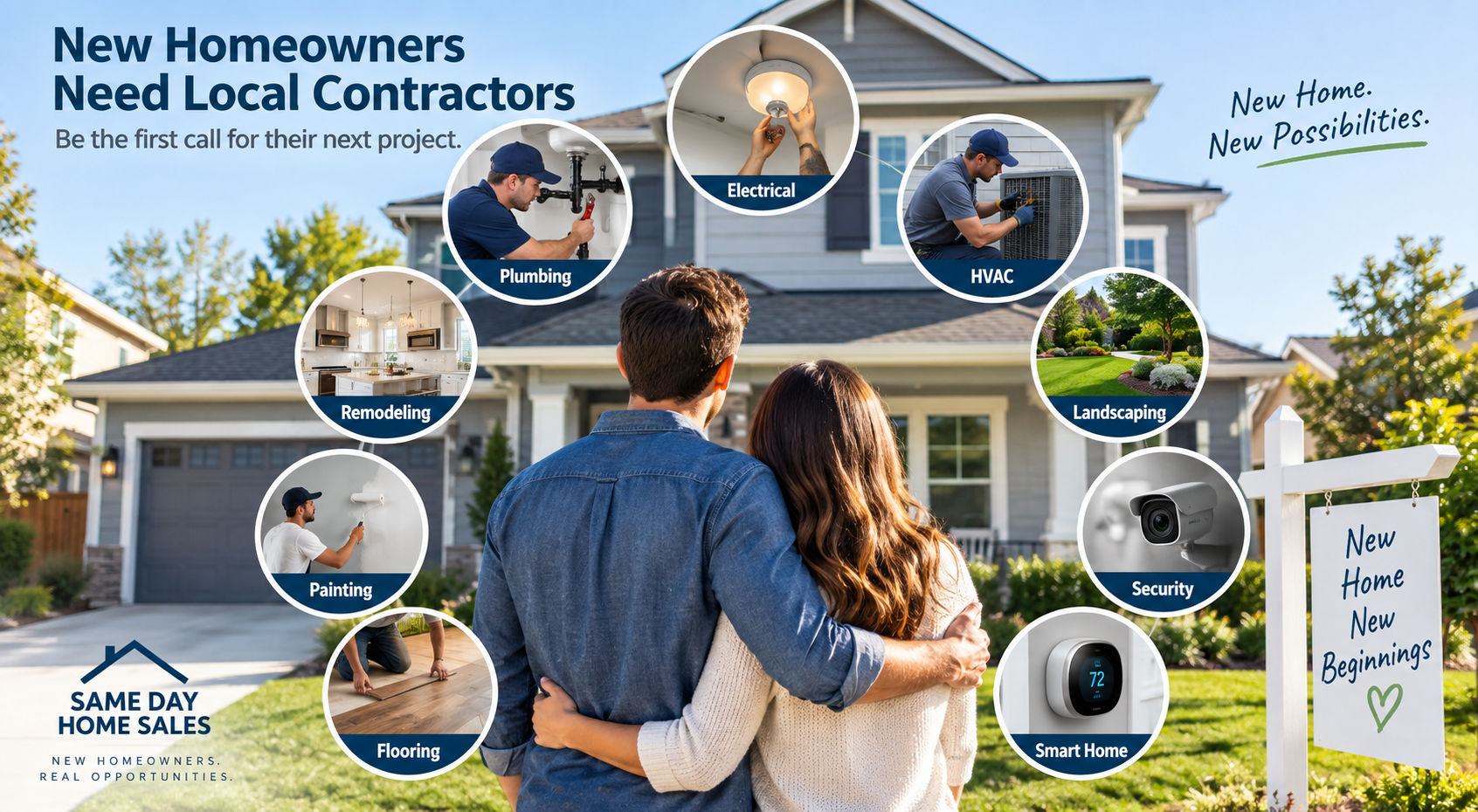 New homeowners considering local contractors for home improvement and maintenance projects