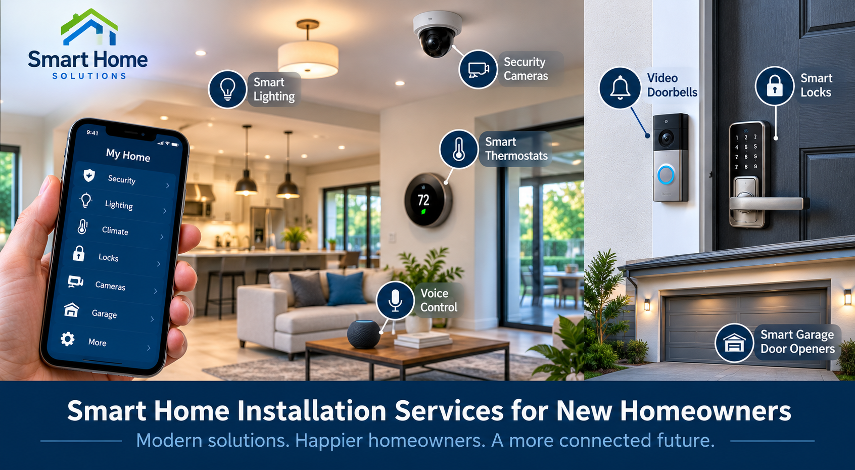 Smart home installation services for new homeowners
